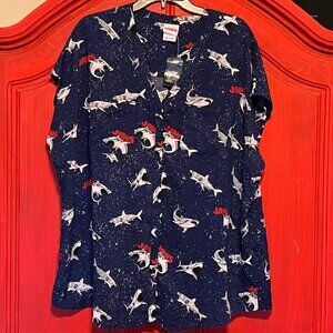 NWT JAWS shark short sleeve shirt Torrid blouse size 2X 18-20